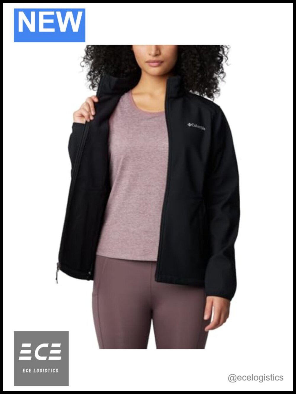 Softshell Jacket Water Wind Resistant Zip-Up Active Performance - Picture 4 of 6